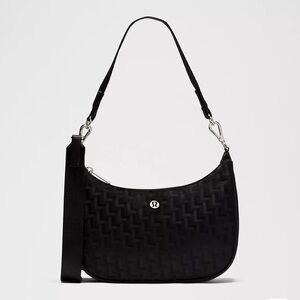 lululemon black City Essentials Small Shoulder Bag 3L Monogram Jacquard NWT